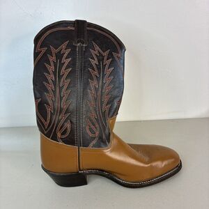 Vintage Double H Men's 11 D Brown Bullhide Safety Toe Western Cowboy Boots